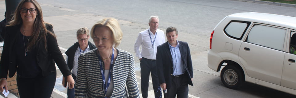 DSV board arriving at Cape Town South Africa