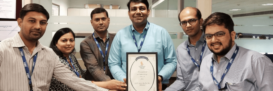 DSV India received certificate of appreciation from customer for great service