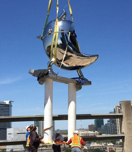 SkateBIRD sculpture by Brad Oldham