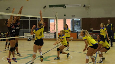 DSV volleyball teams having a play-off