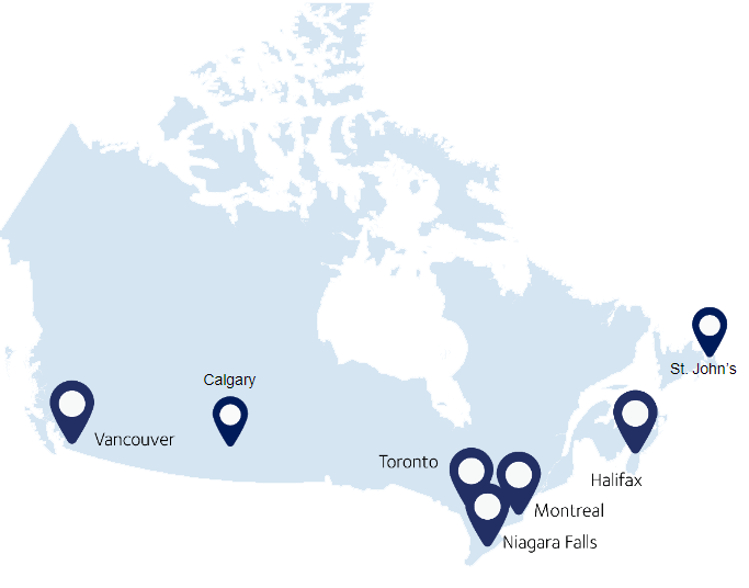 mapa oficinas dsv canada transparent