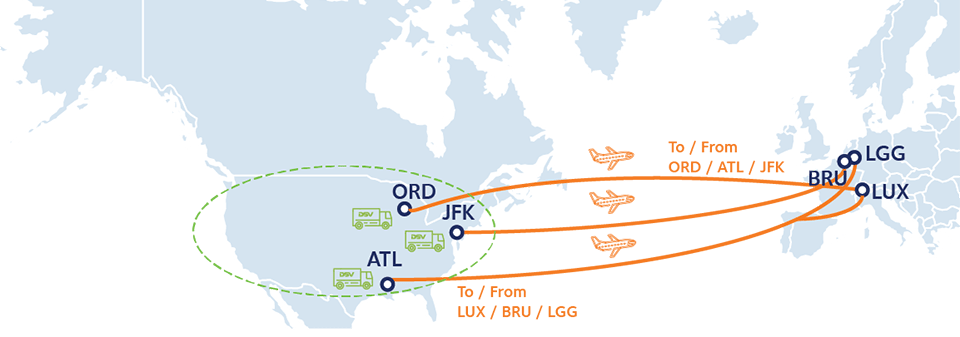 mapa red charter aereo coronavirus benelux usa