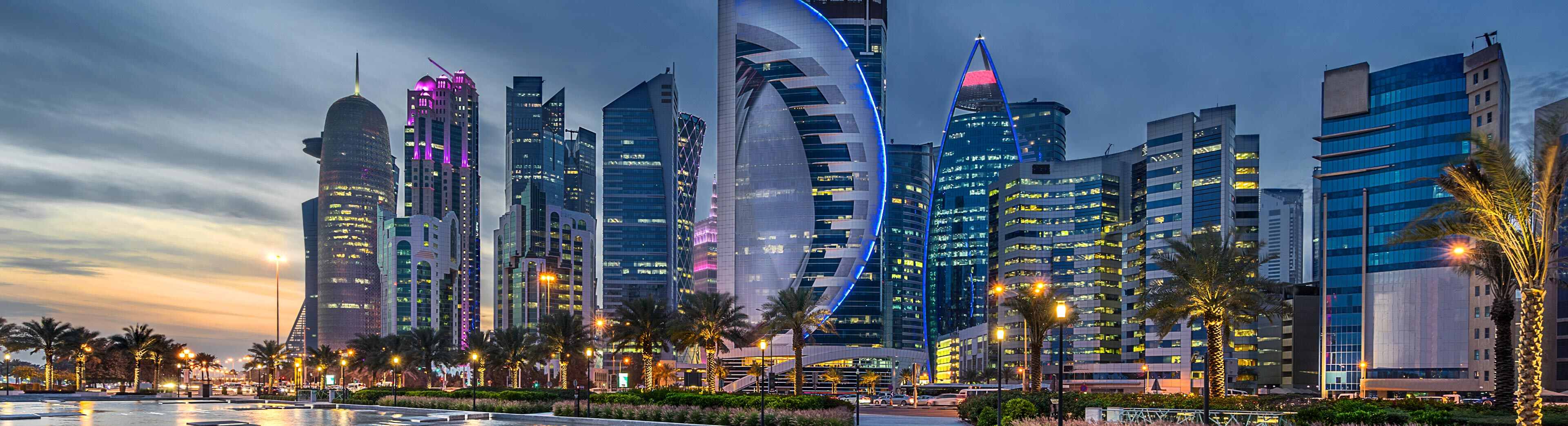 Qatar city at night