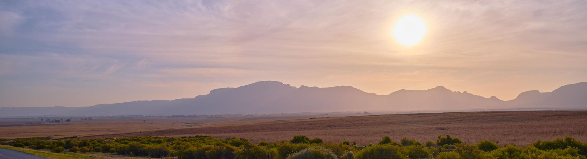 South African scenery during sunset