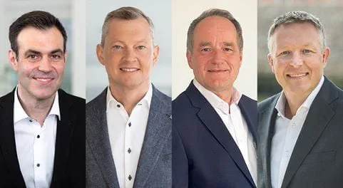 Vier Geschäftsführerportraits