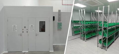 almacen pharma logistica clean room cabanillas