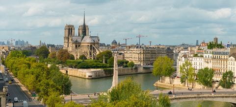 Notre Dame ja Pariisin kaupunkia
