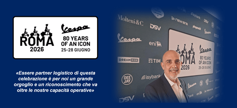 DSV è Premium Logistics Partner per VESPA ROMA 2026