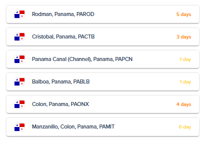 imagen con texto de la situación de los puertos en panama