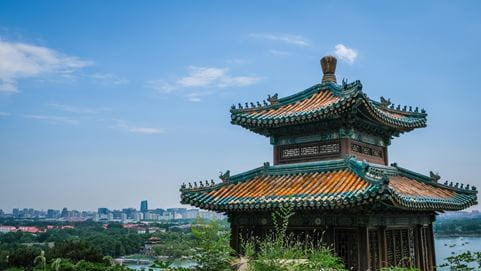 Imagen de un edificio Chino
