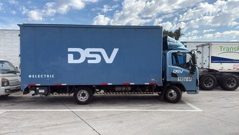 Camión 100% eléctrico de DSV en Chile