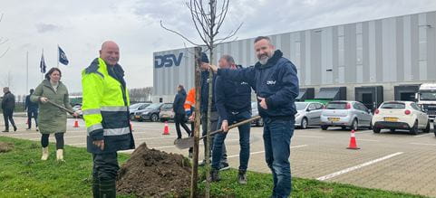 DSV gives the customers a fruit tree