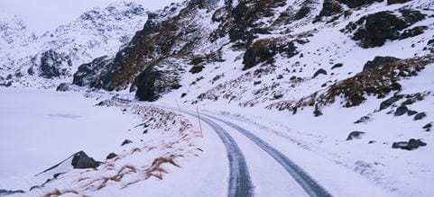 Snoøekket vei i Norge