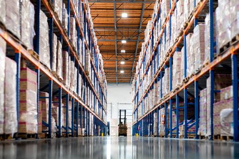 Forklift and racks