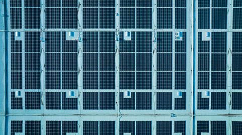 Photovoltaic panels seen from above