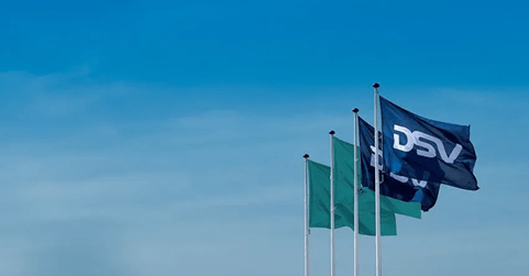 DSV Flags waving in the blue sky