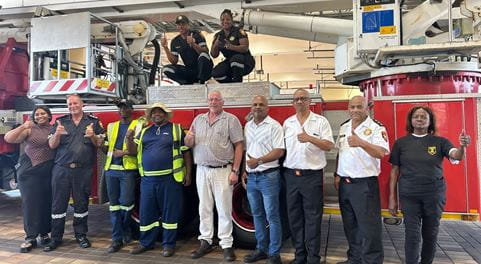 DSV was called in to help move PPE masks for firefighters on the frontline in Nelson Mandela Bay when seasonal fires spread chaos in South Africa