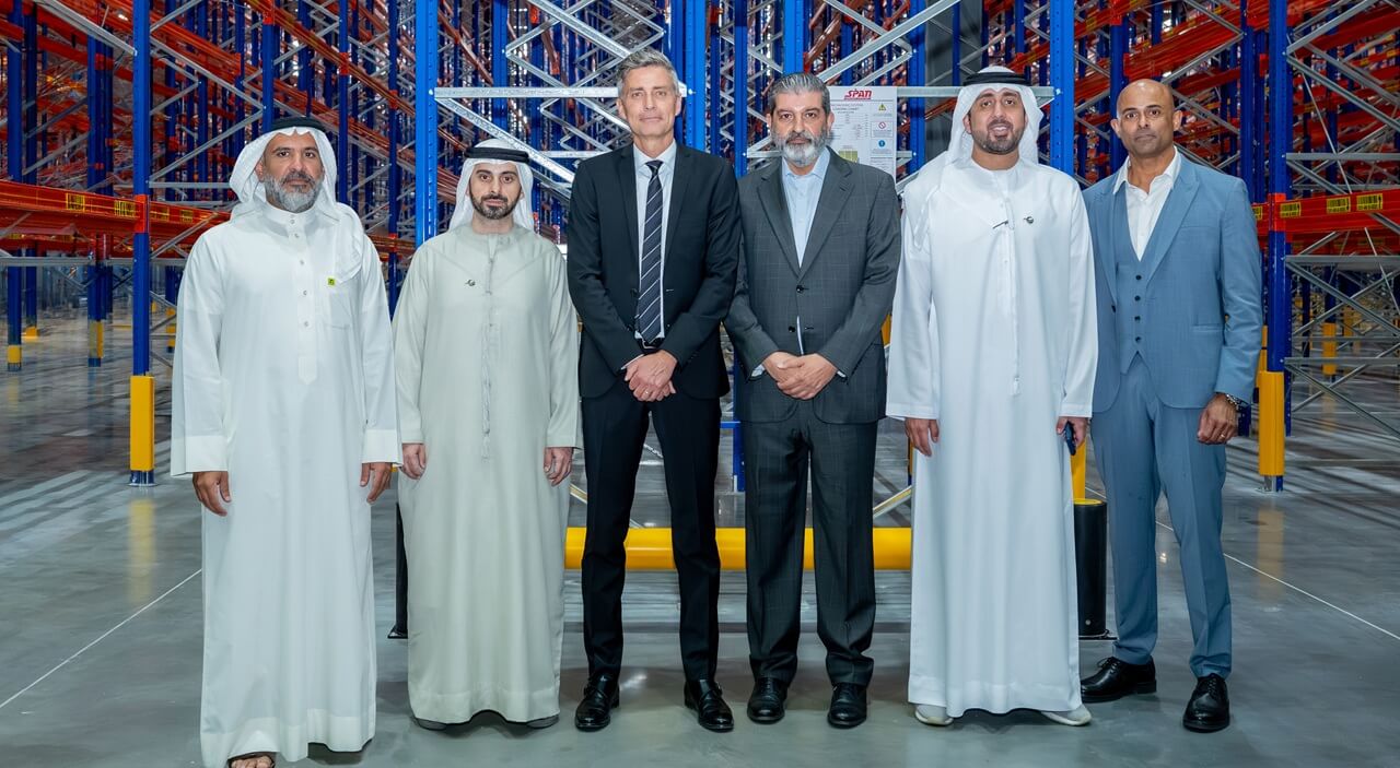 Guests enjoy a tour of DSV's new logistics warehouse in Dubai's Jebel Ali free zone