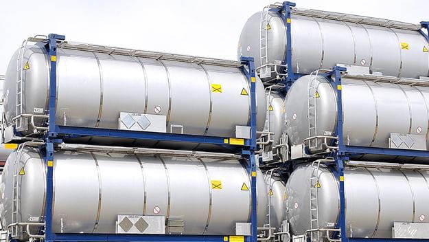 Cargo in a storage yard