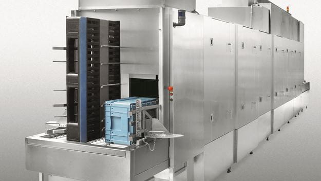 Mschine für Behaelterreinigung