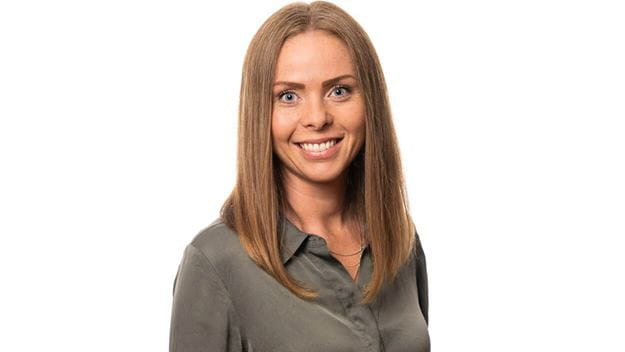 woman smiling