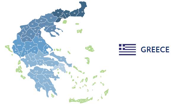 mapa codigos postales grecia