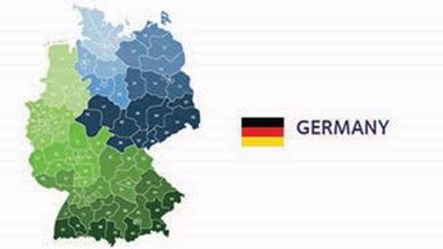 Carte des codes postaux de l'Allemagne