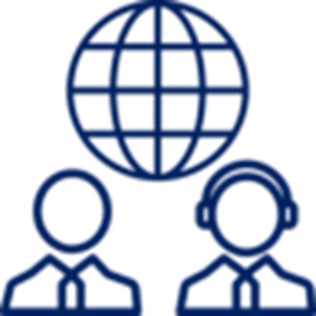 Ícono de comunicación entre dos personas