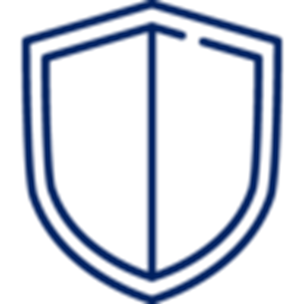 Ícono en azul marino de escudo