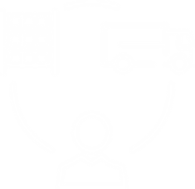 Wit pictogram voor omgekeerde logistiek