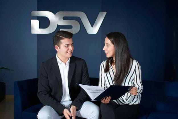 Female warehouse worker in the DSV warehouse in Fontana USA