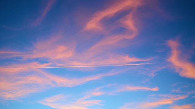 sunset sky view red orange clouds