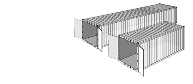 3D-modell av dry container