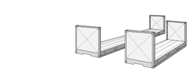 Flat rack container sea freight