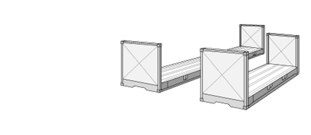 Flat rack container zeevracht