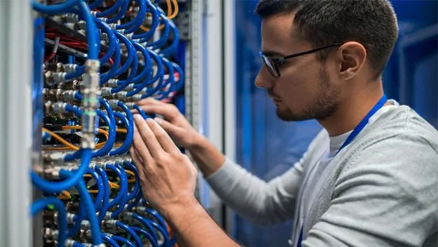 Technician doing repair services