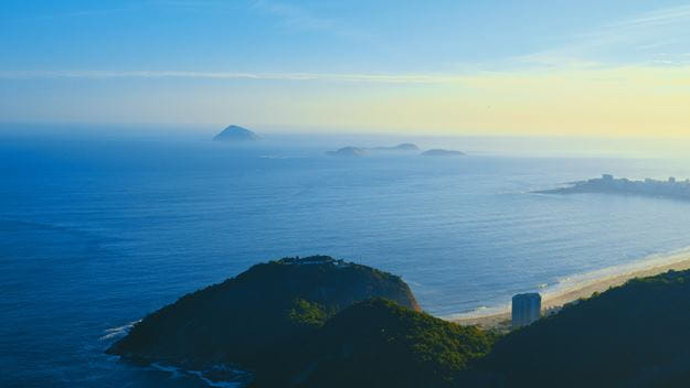 Bay sea view from the mountain