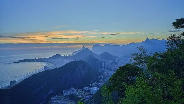Mountains at the coast falling into sea