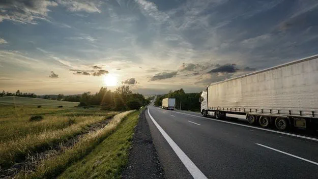 Truck on the road