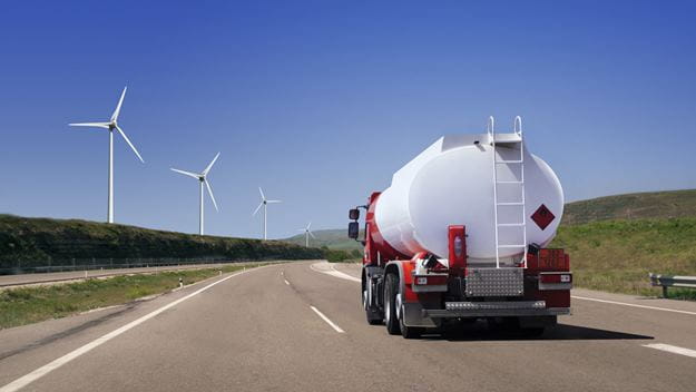 Dangerous goods transported on a truck