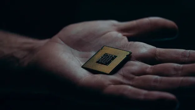 Semiconductor in a human palm