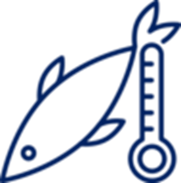 Ícono de productos perecederos color azul marino