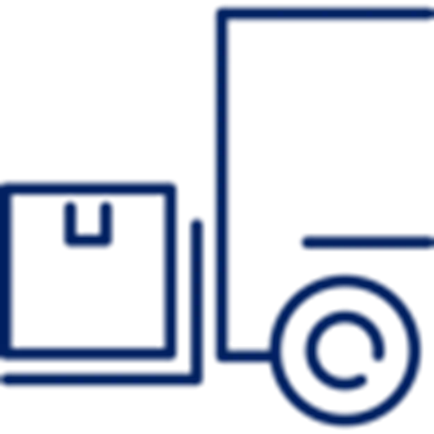 Ícono de entrega de camión con trampilla elevadora 