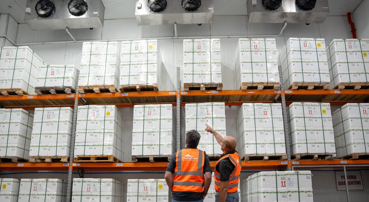 1.5 million Dollvet-oil FMD vaccines in DSV's Polar cabin facility at OR Tambo International Airport