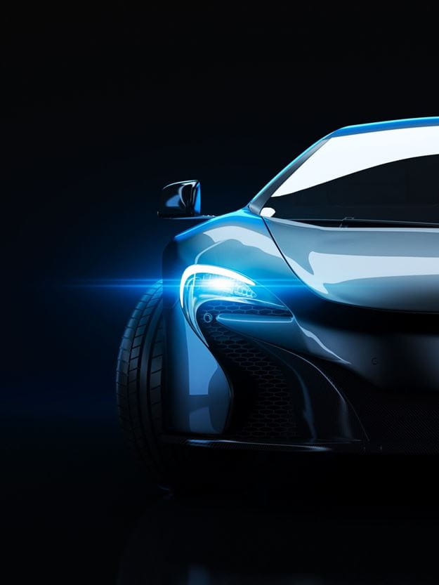 Vehicle being prepared to be shipped