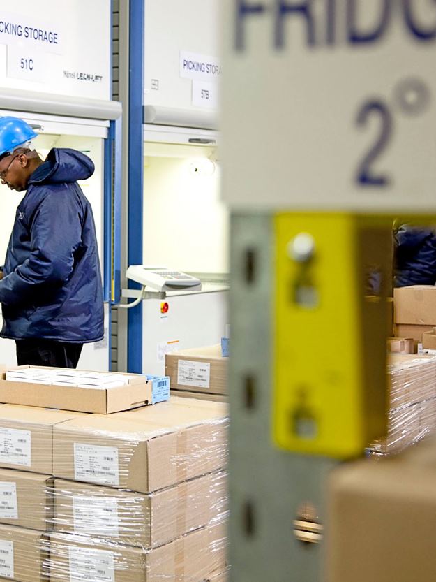 Cold chain logistics supported by DSV's polar cabin facilities