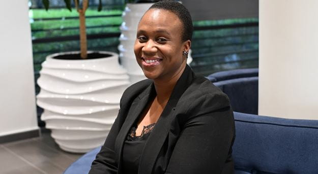 Portia sharing her journey as a nominee in the DSV LeadHER programme in South Africa