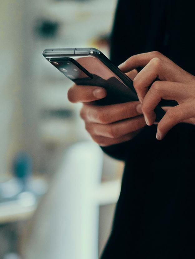 A person holding a phone