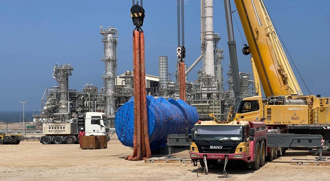 3 heat exchangers moving from Duqm to Sur with DSV's projects team