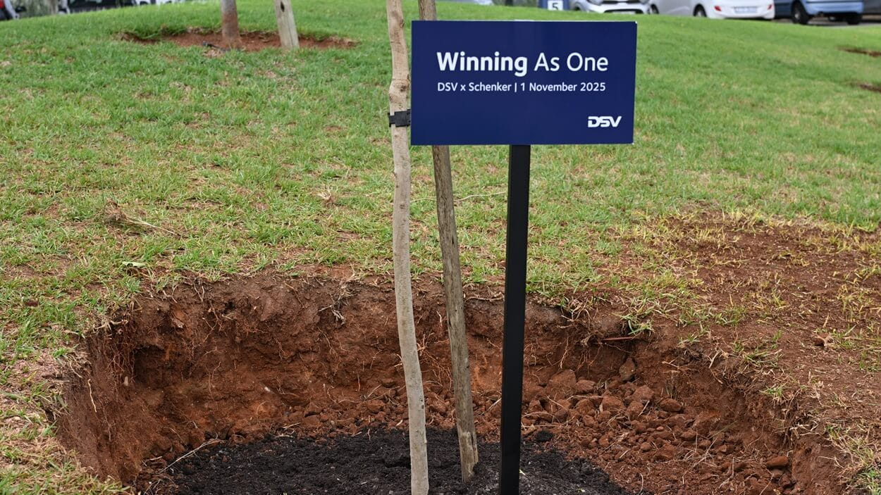 Tree planted in remembrance of the DSV x Schenker integration go-live in South Africa